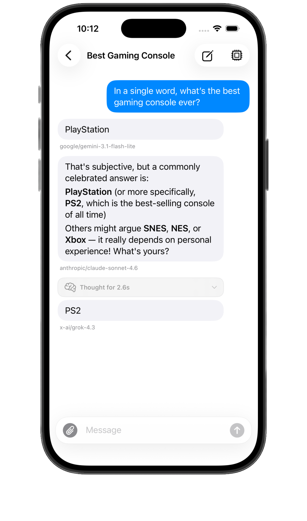 elemChat — multi-model chat